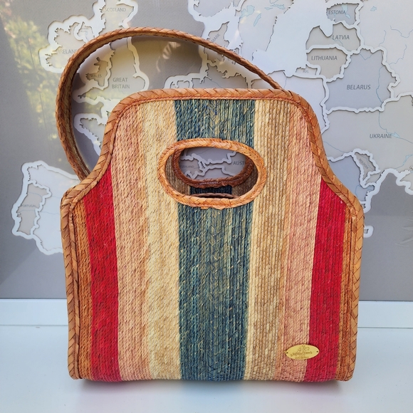 Josephine Alexander Handbags - Josephine Alexander Collective Straw Tote Crossbody Bag Multicolor Large